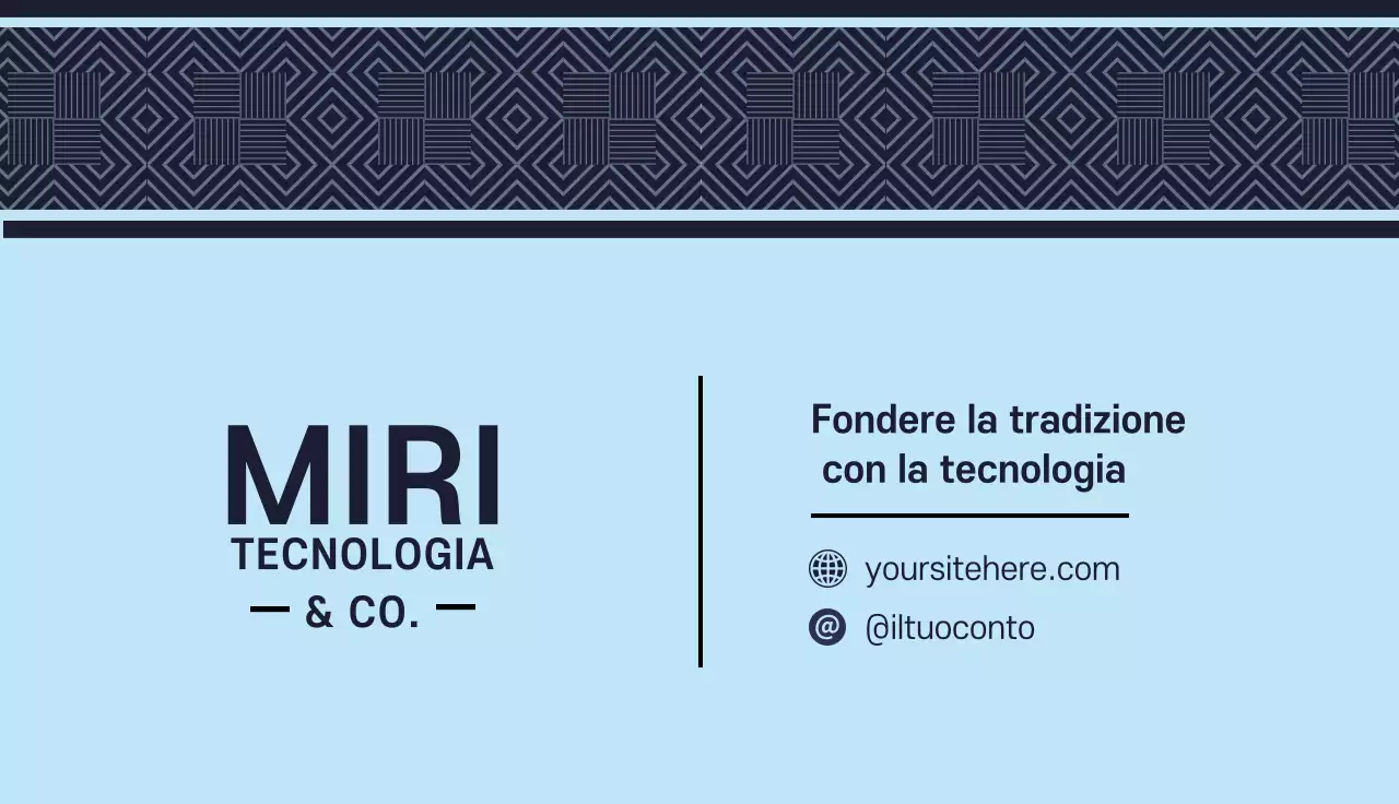 biglietto da visita geometrico navy