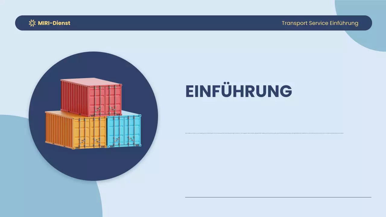 Blue and Yellow Modern Transport Service Einführung