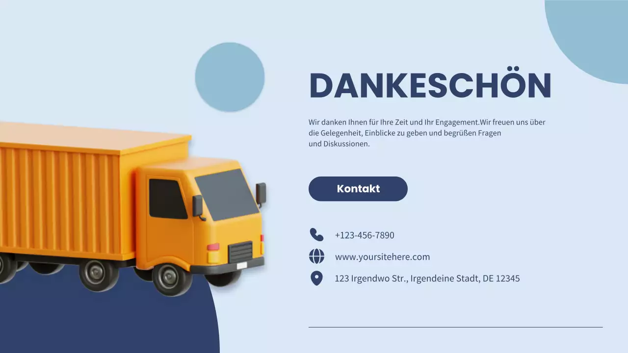 Blue and Yellow Modern Transport Service Einführung