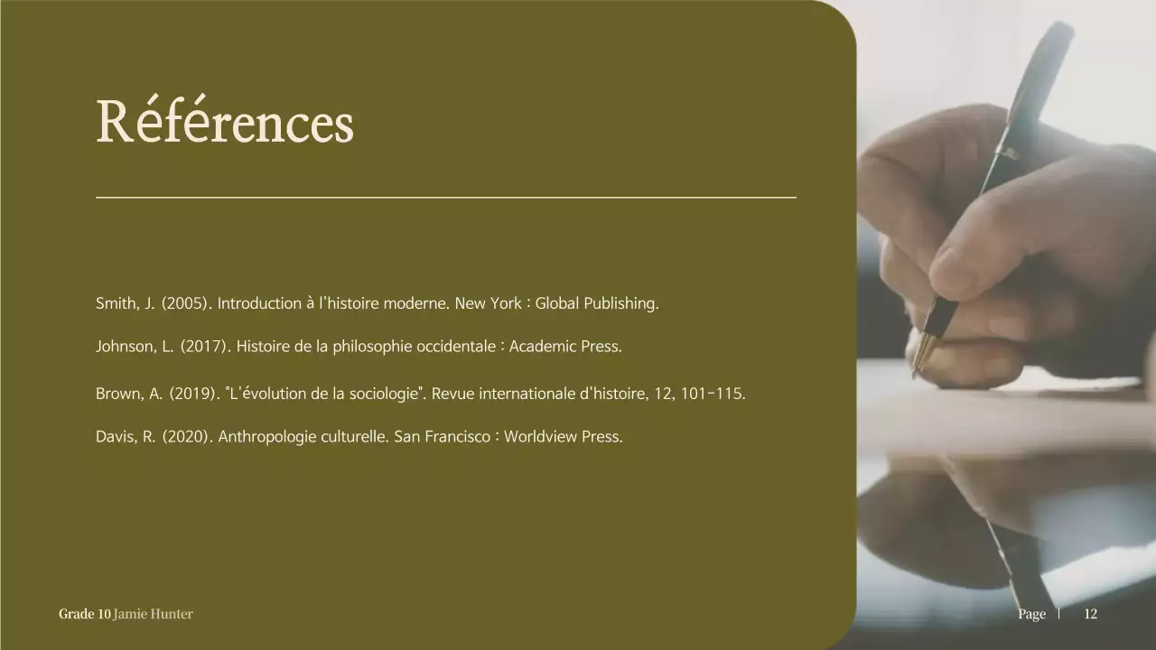 biographie classique beige pour l'annonce de l'école