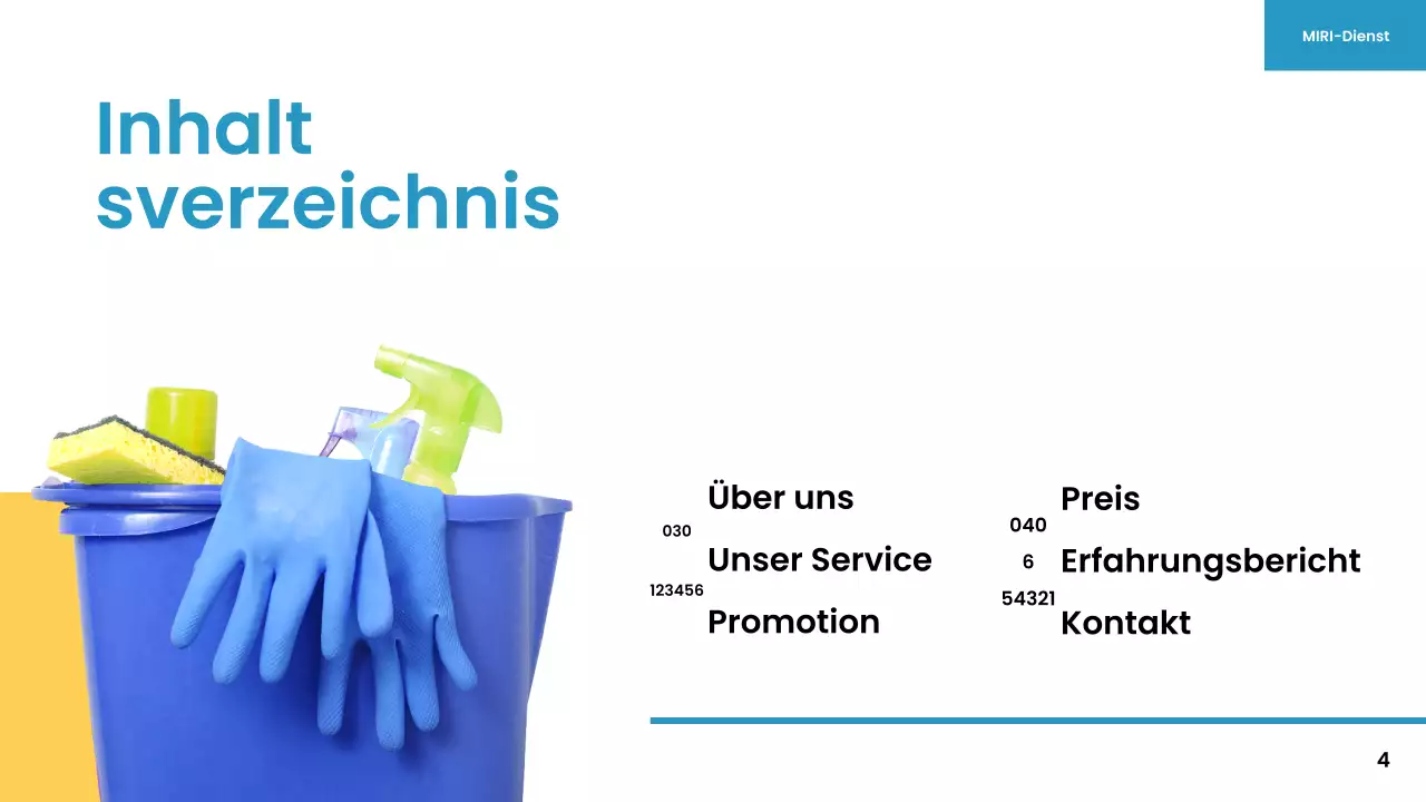 blau-gelb-modernes Reinigungsservice-Aktion