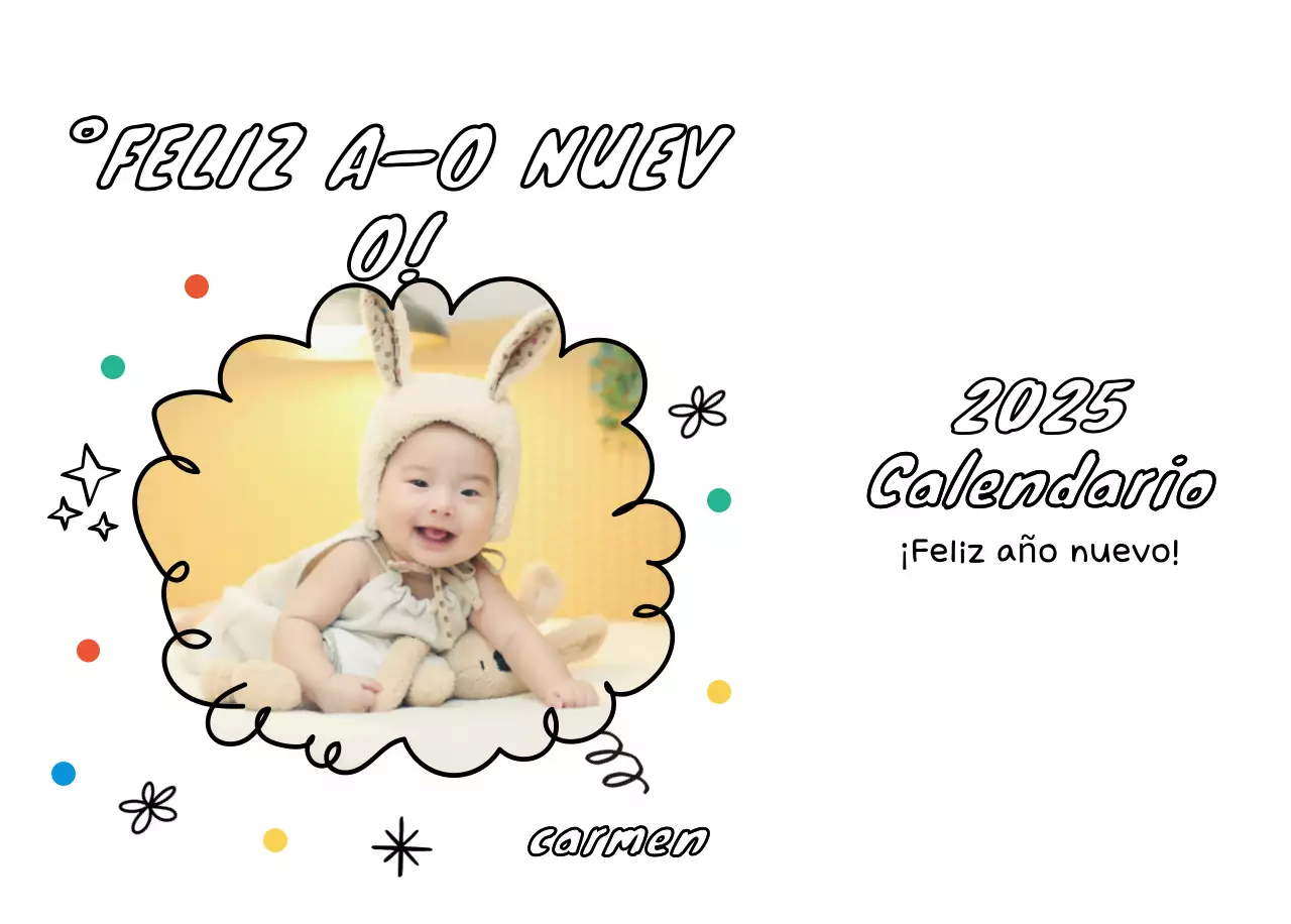 Agenda de Año Nuevo blanca y bonita