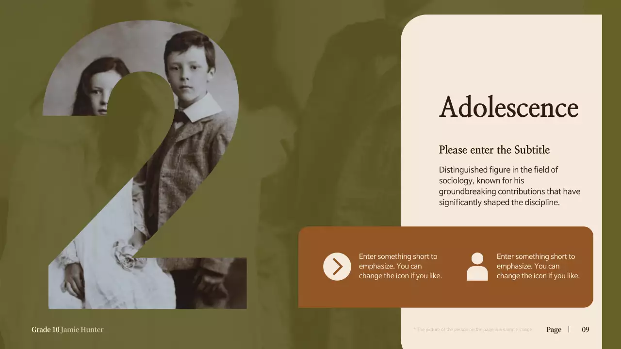 Brown Vintage Biography Presentation