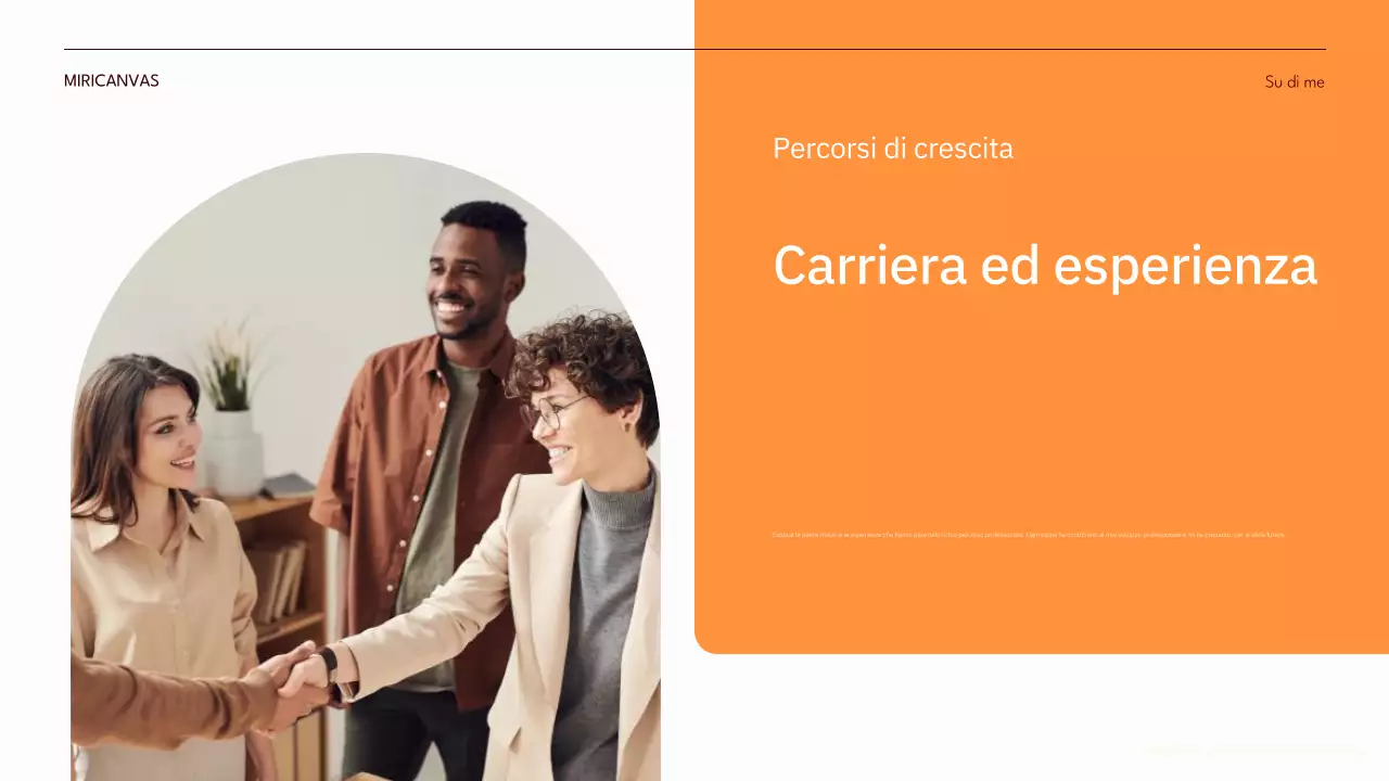 arancione moderno passo di auto-introduzione