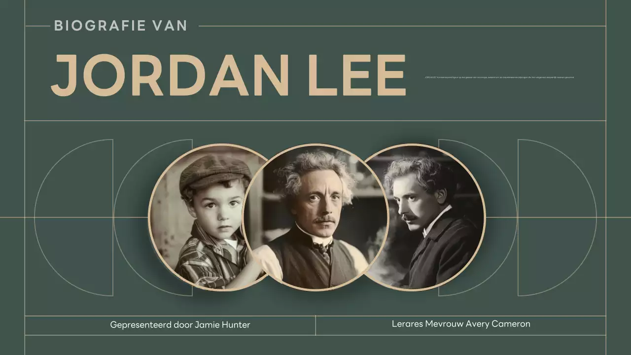 groen klassieke biografie presentatie