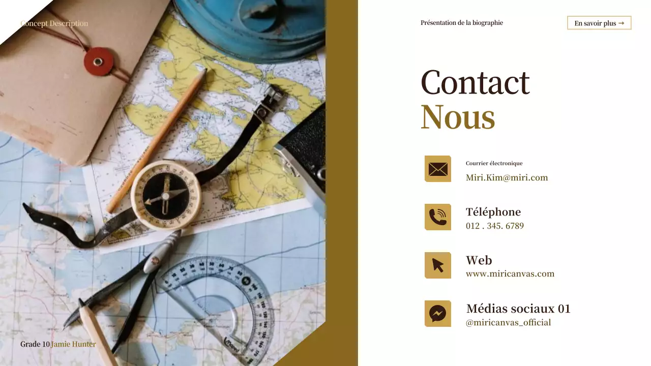 classe biographie vintage beige