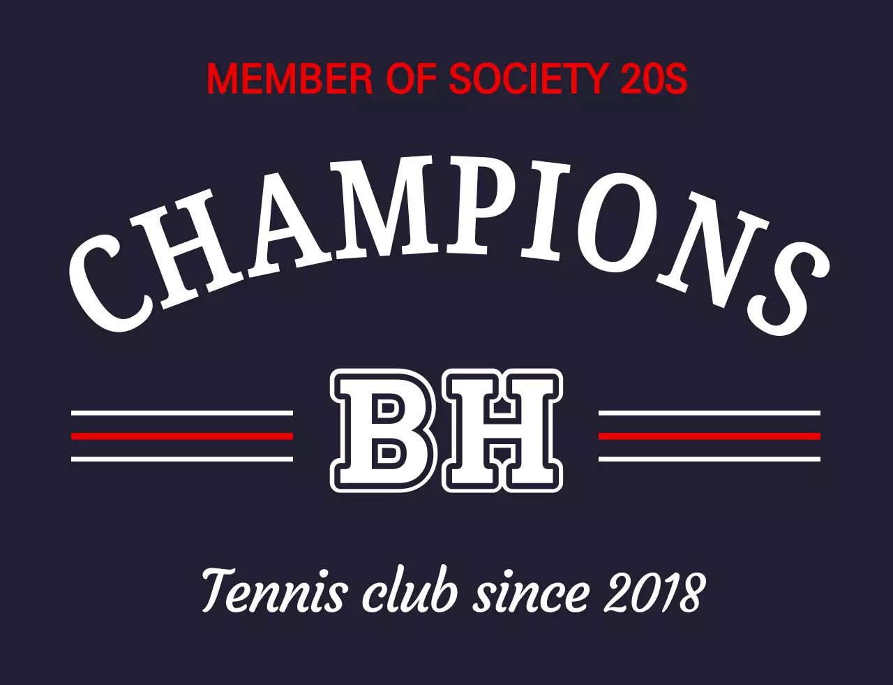 Modern tennis club logo