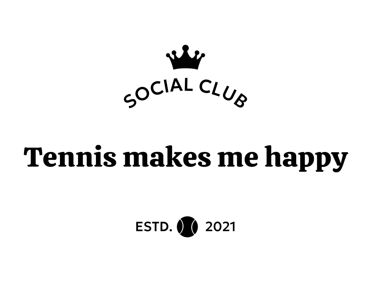 Simple tennis organization logo