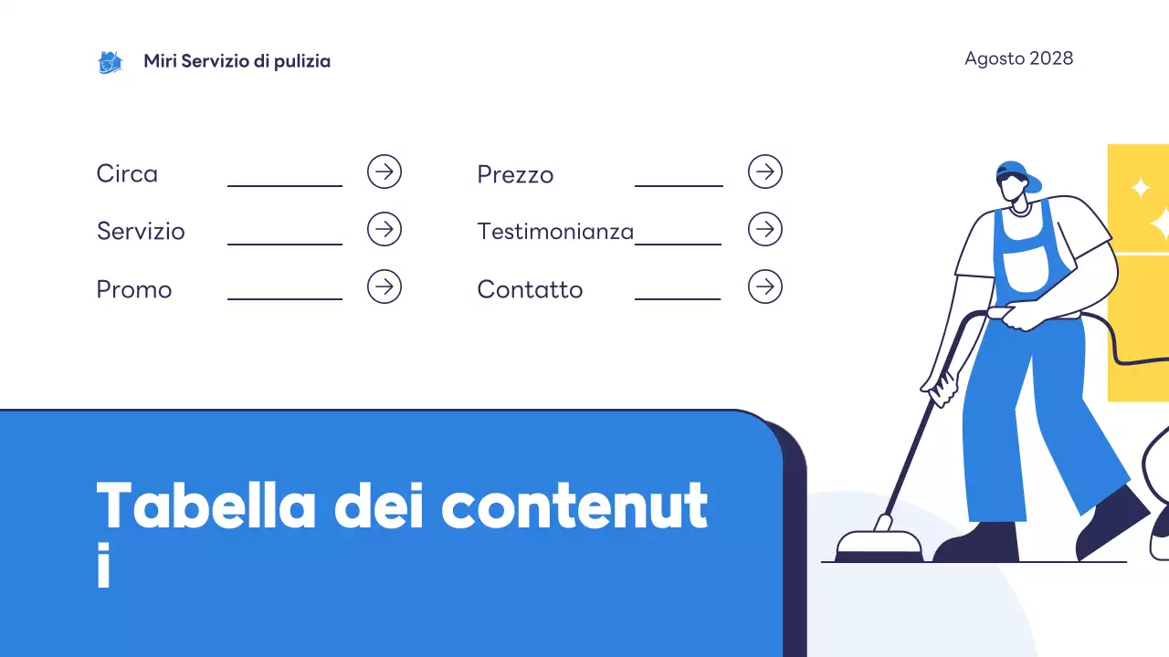 introduzione del servizio di pulizia blue modern