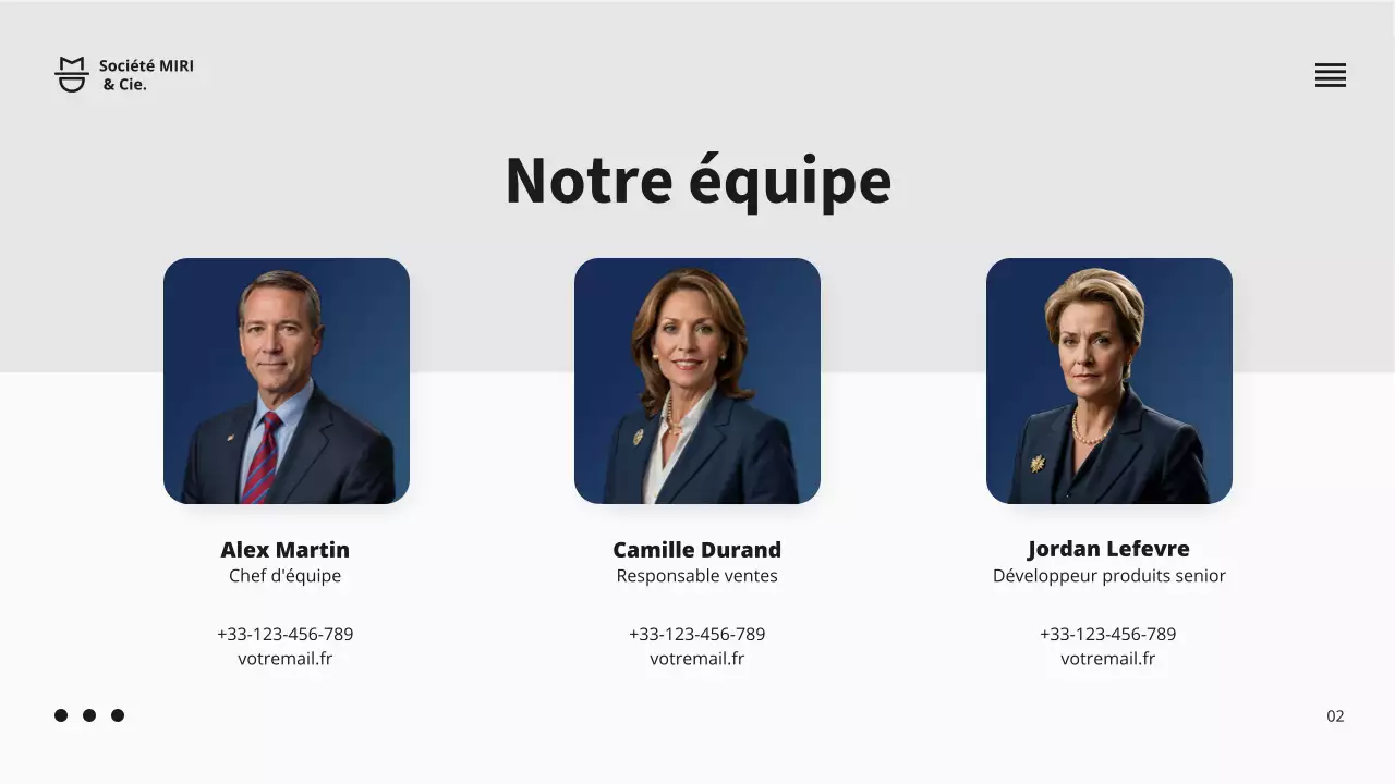 Présentation d'une proposition de projet d'entreprise de la marine