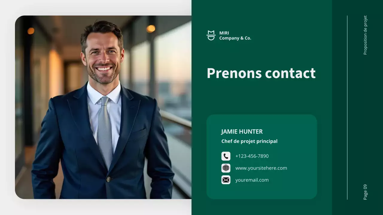 Proposition de projet d'entreprise moderne et écologique Promotion