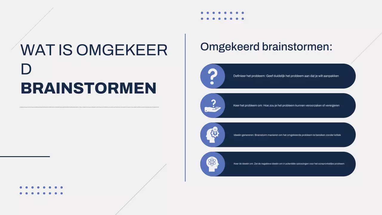 Grijs Blauw Modern Brainstormen Presentatie Infografieken