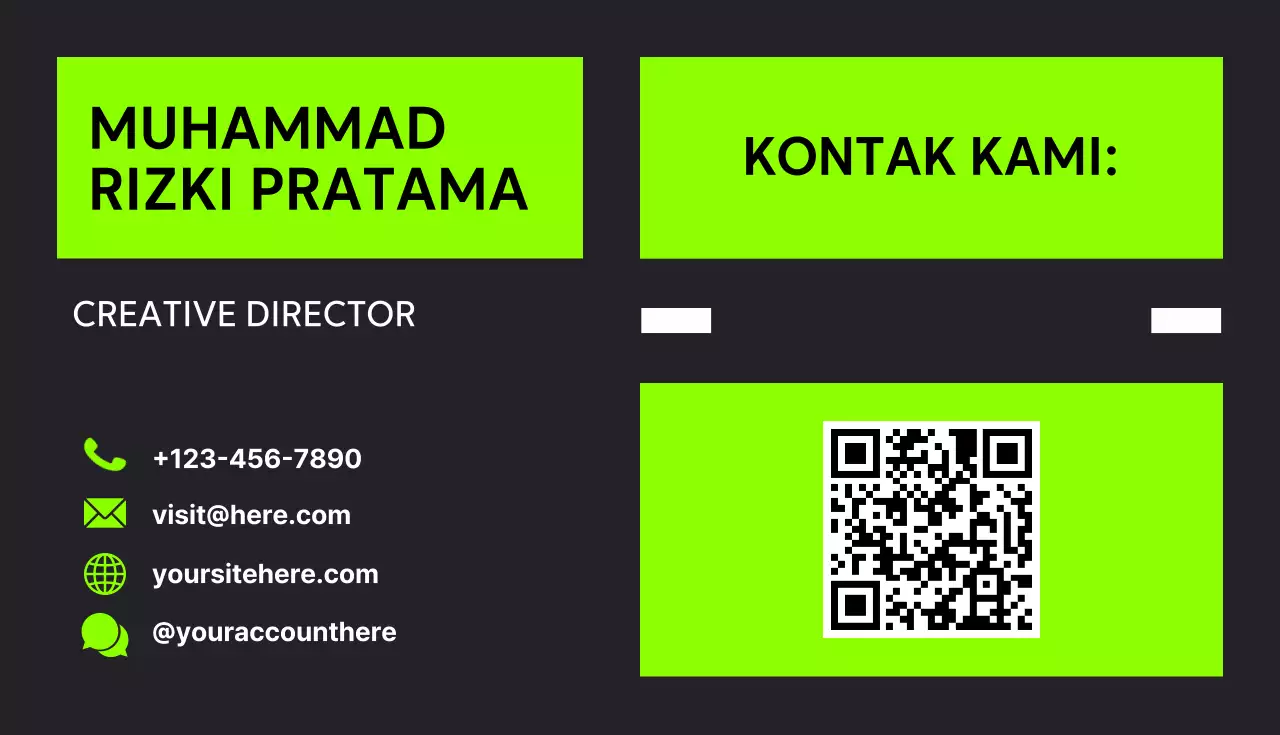 Neon Modern Business Card