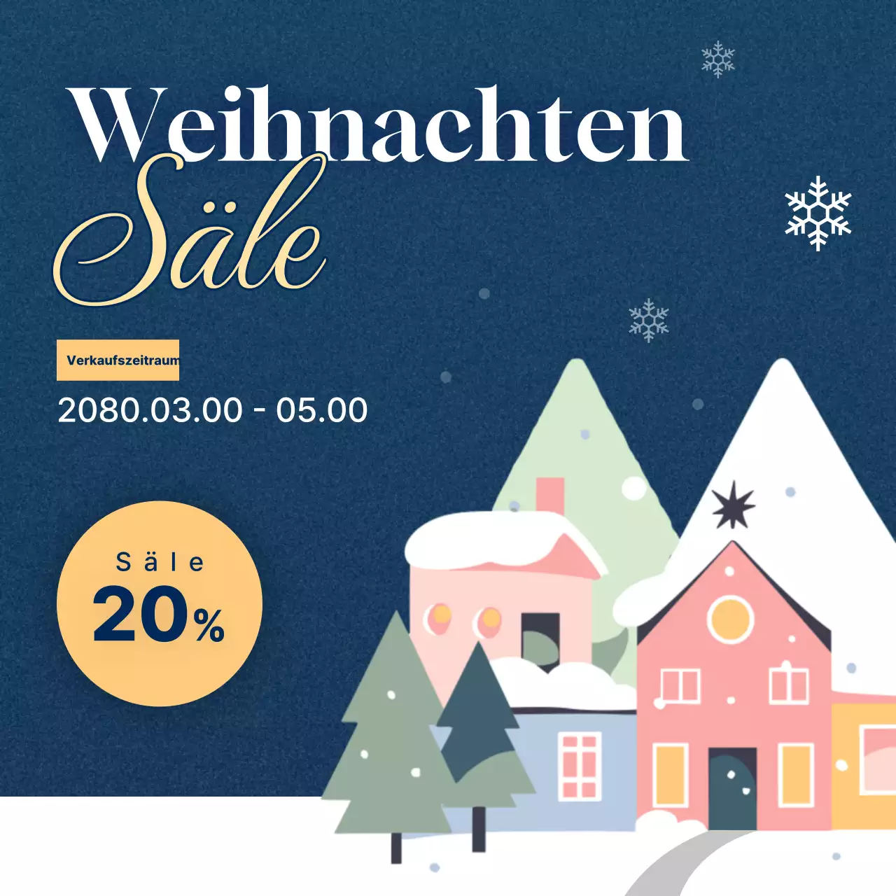 Blue Modern Weihnachtsveranstaltung