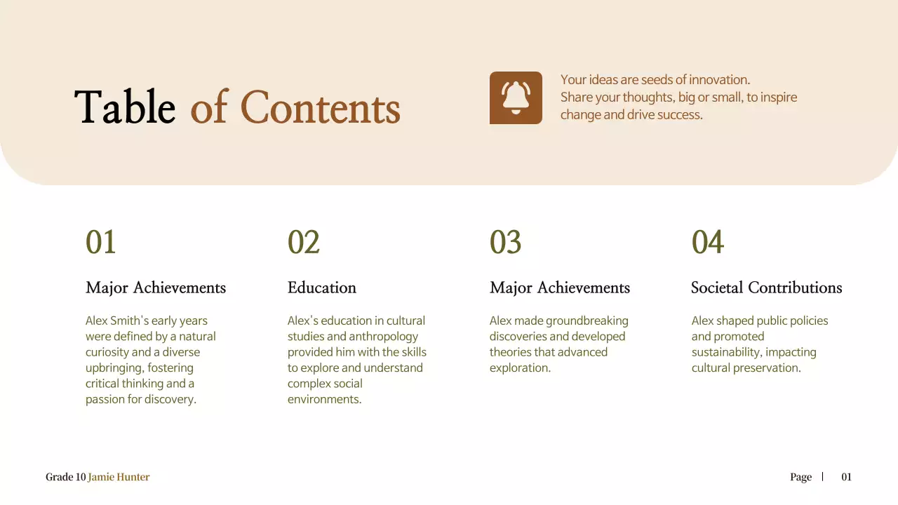 Brown Vintage Biography Presentation