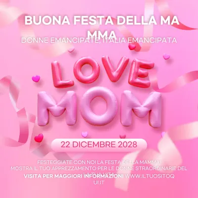 annuncio rosa moderno per la festa della mamma