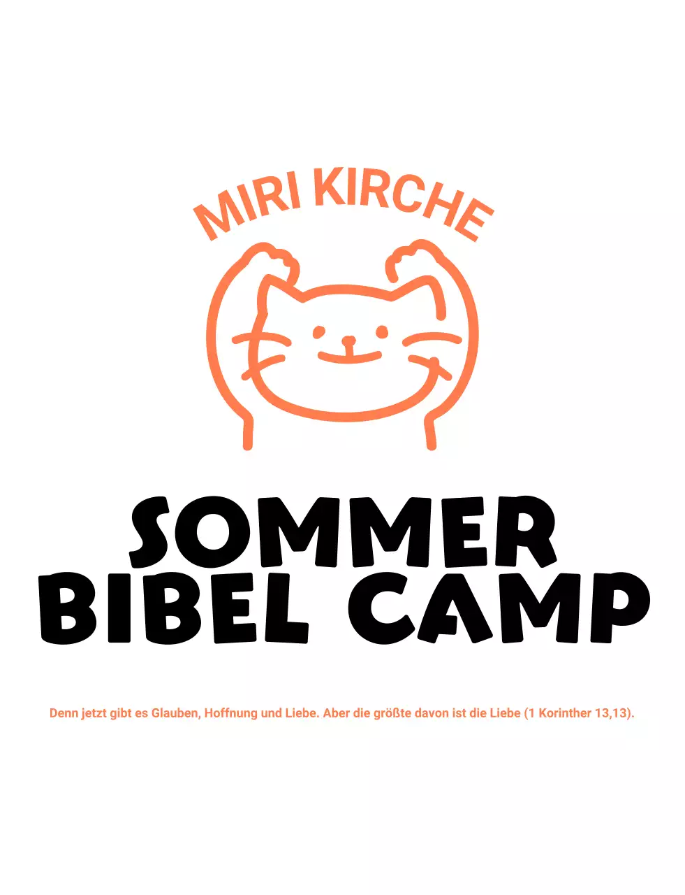 Niedliche Katze Zeichnung Logo