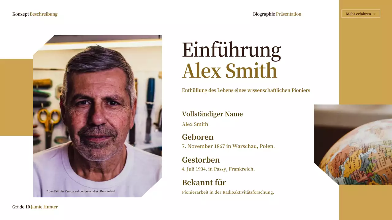 beige vintage biographie klasse