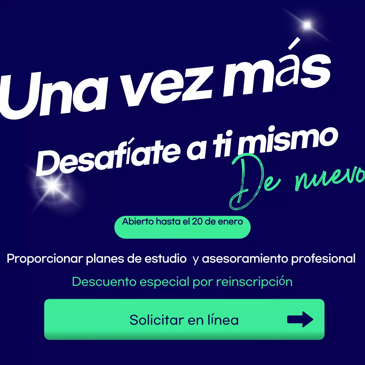 Anuncio de contratación de becarios modernos azul marino