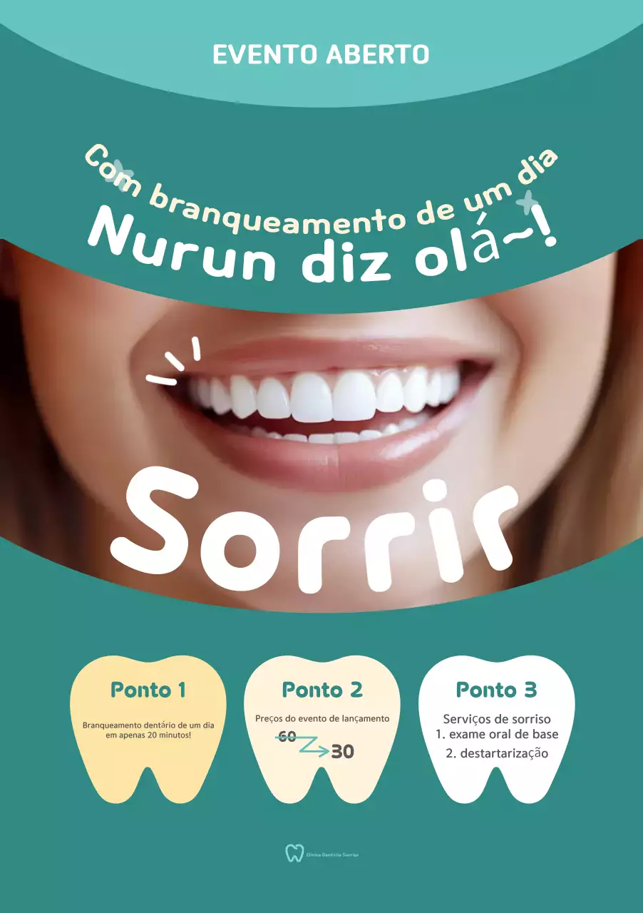 Evento de branqueamento dentário da Mint Neat