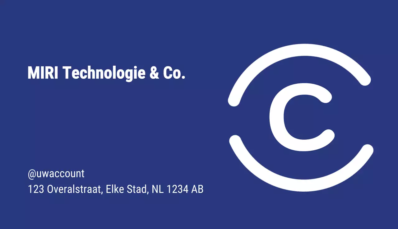 wit modern visitekaartje van de technisch directeur