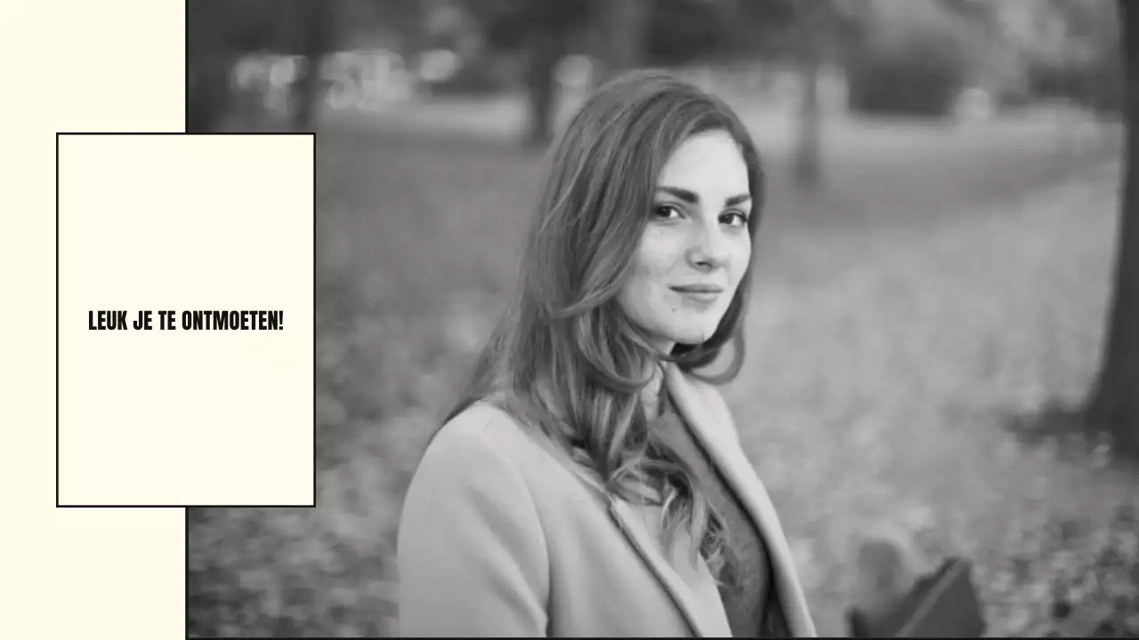 zwarte minimale biografie portfolio