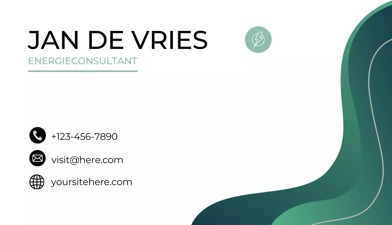 groene moderne energie visitekaartje
