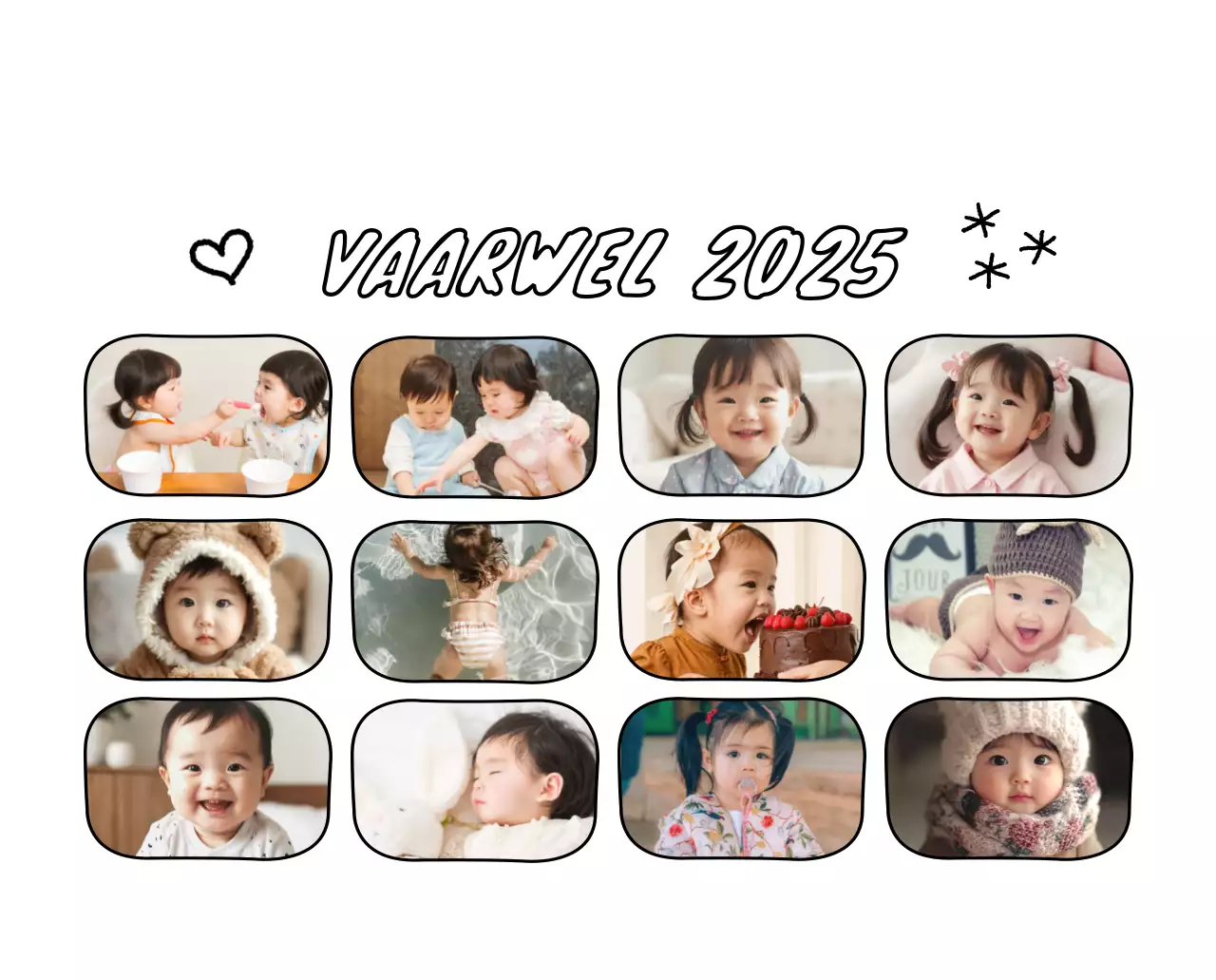 Gele Schattige Fotokalender