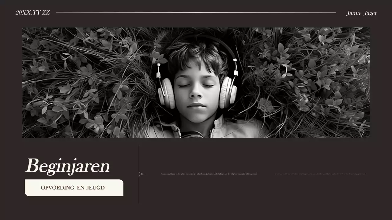 Zwart Modern Biografie Presentatie