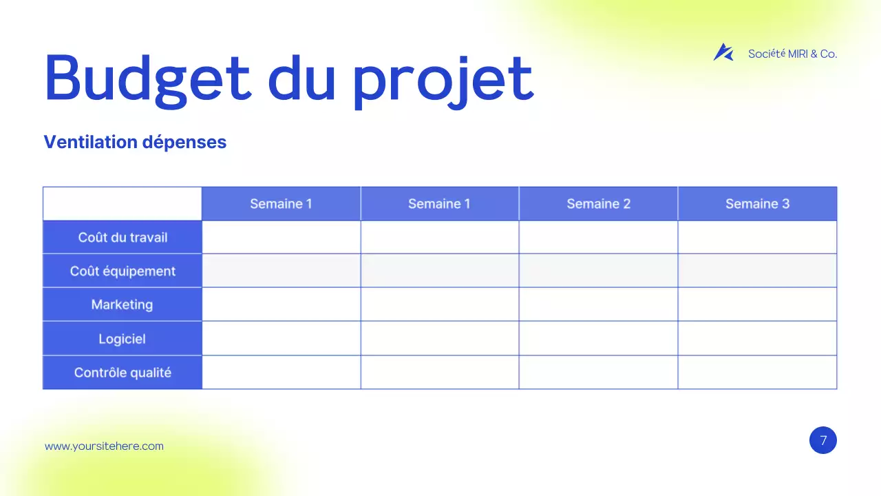 Document de proposition de projet vert moderne