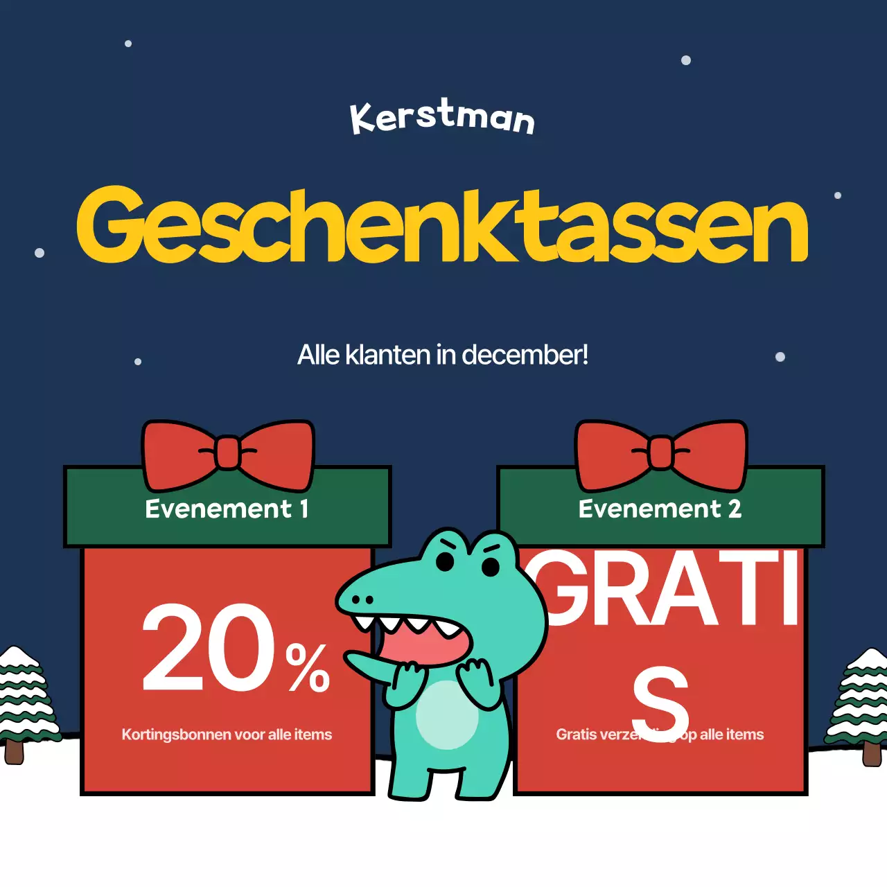 Red Christmas-marketingpromotie voor de feestdagen