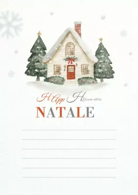 Un semplice biglietto di Natale in bianco