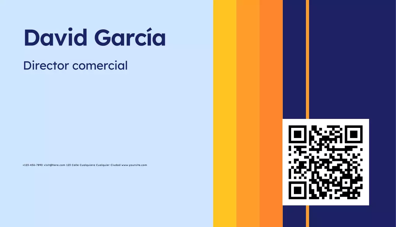 tarjeta de visita moderna azul