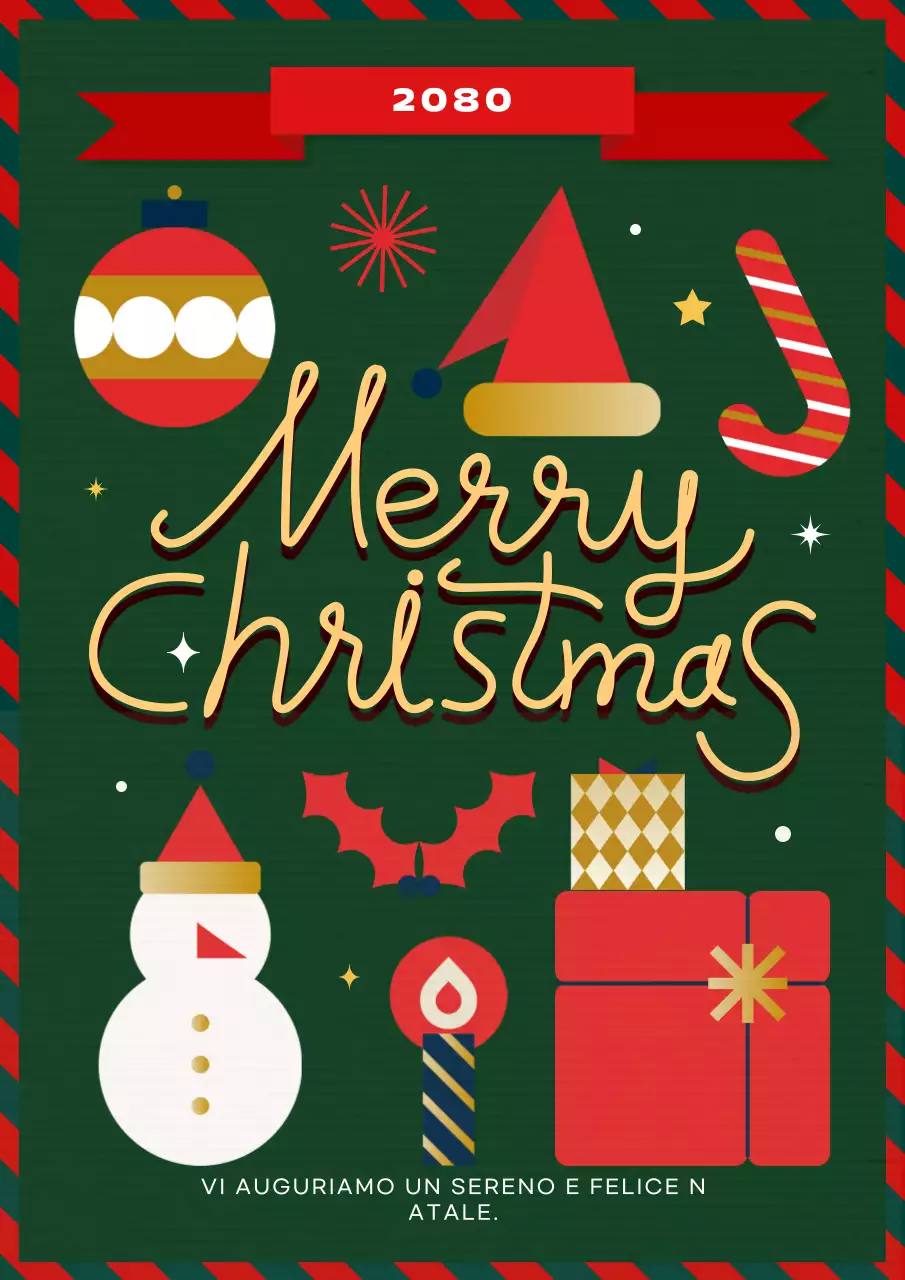 Biglietto di Natale astratto e vintage