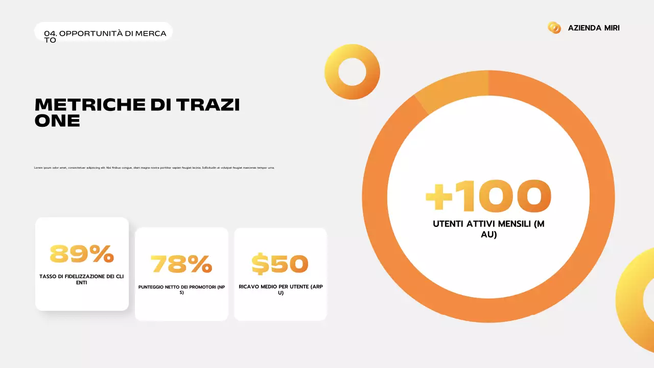 arancione moderno passo d'affari