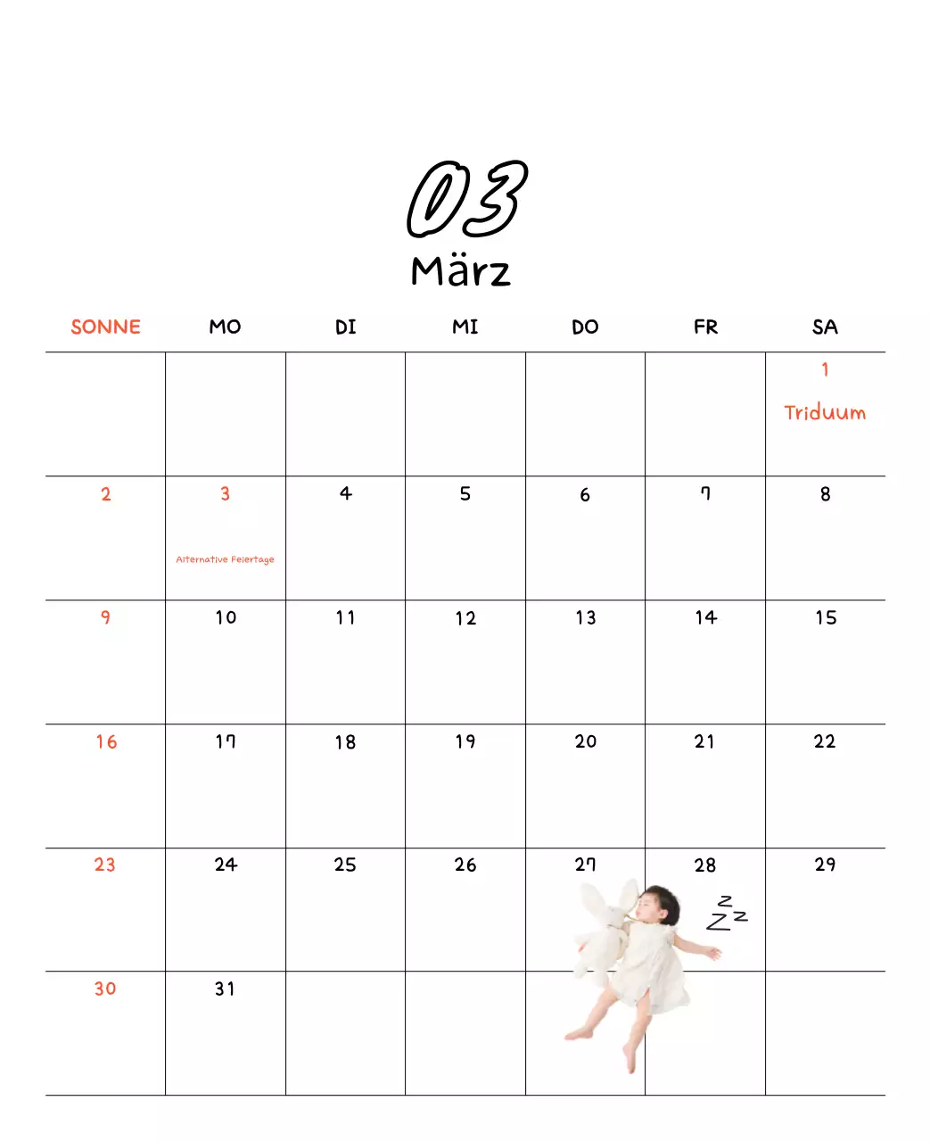 Bezaubernder Neujahrskalender