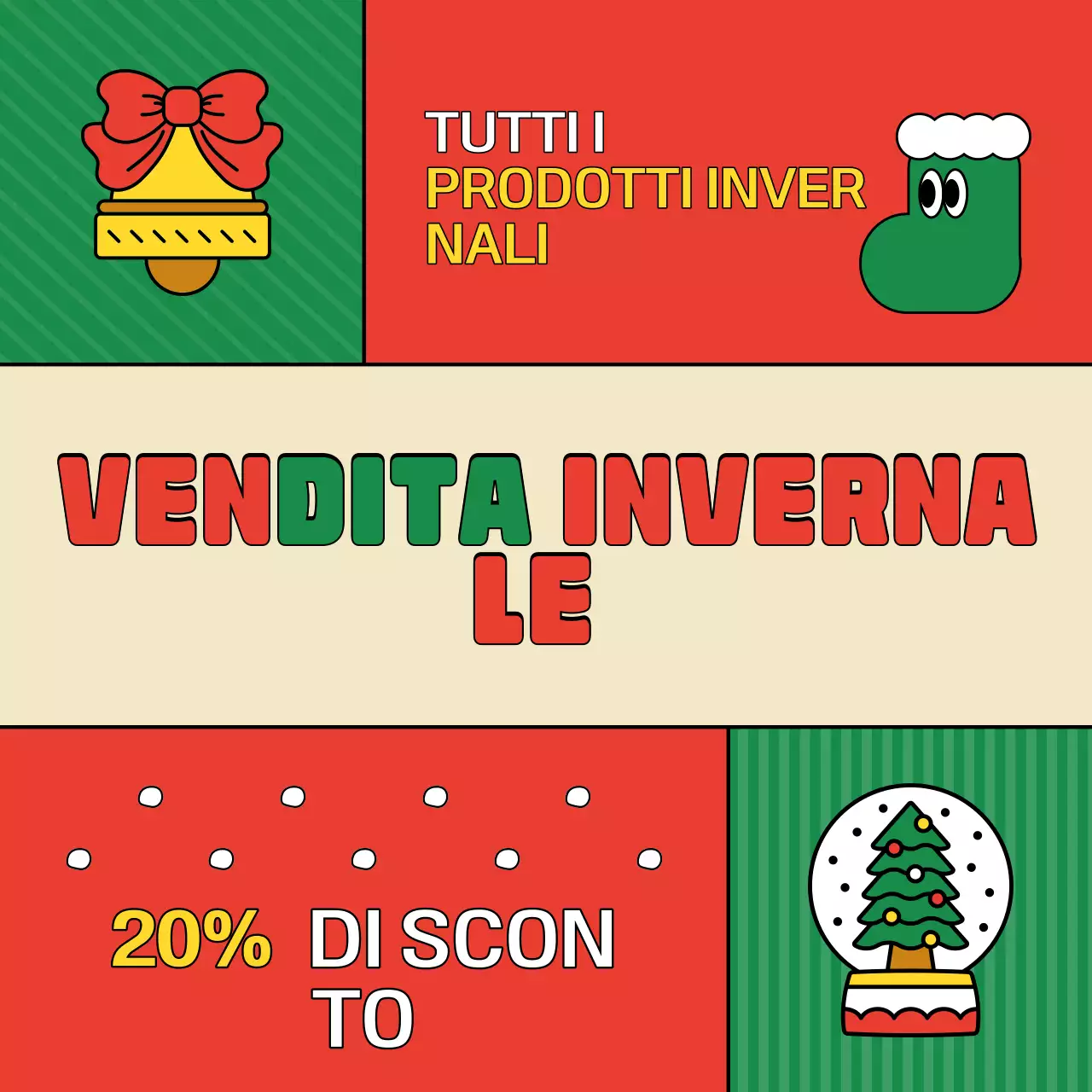 Rosso Semplice Vendita di Natale