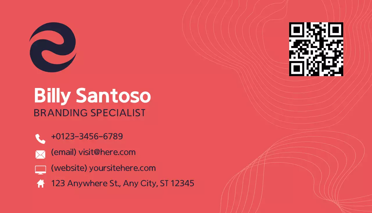 Red Modern Business Card