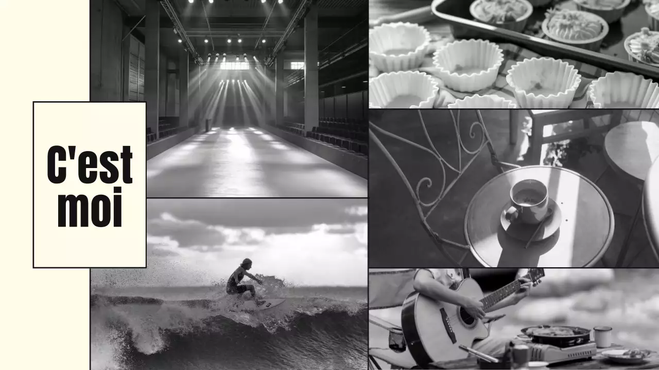 portfolio biographique minimal noir