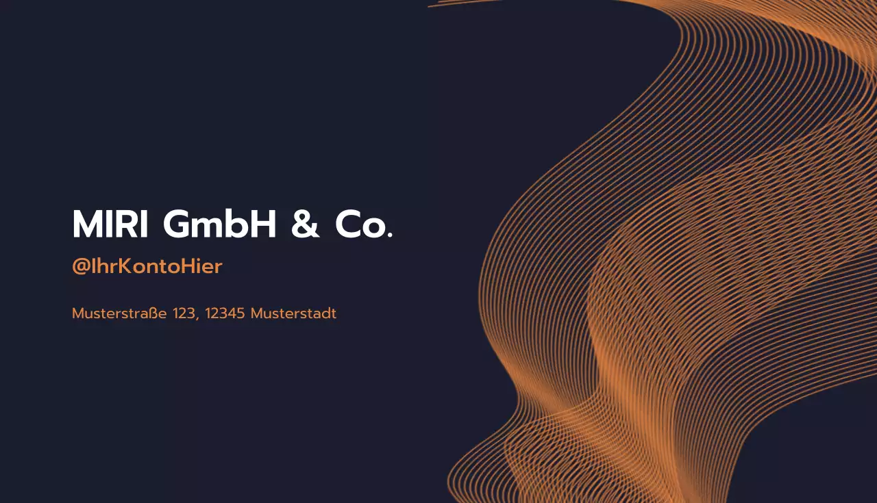 orange moderne Visitenkarte