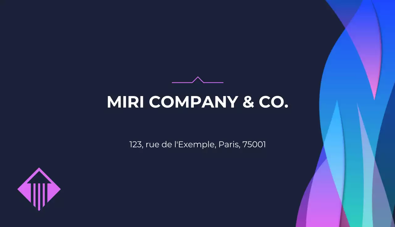 carte de visite abstraite et colorée