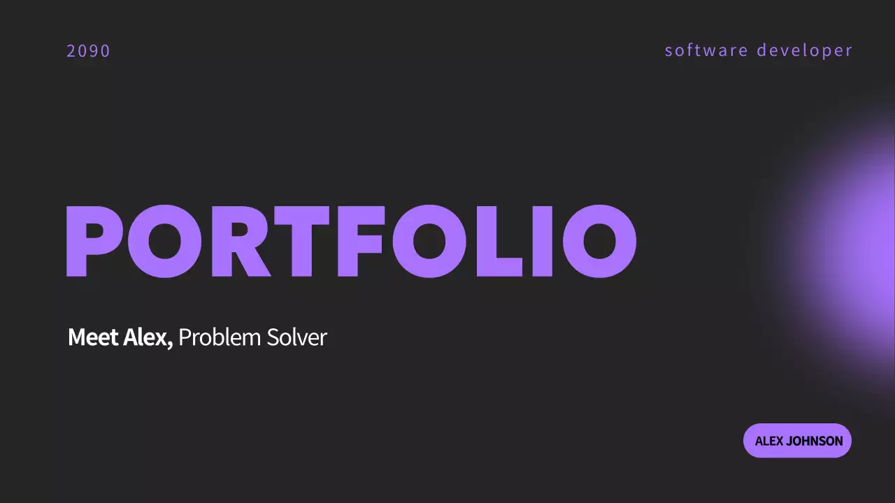 Purple Modern Portfolio Resume Presentation