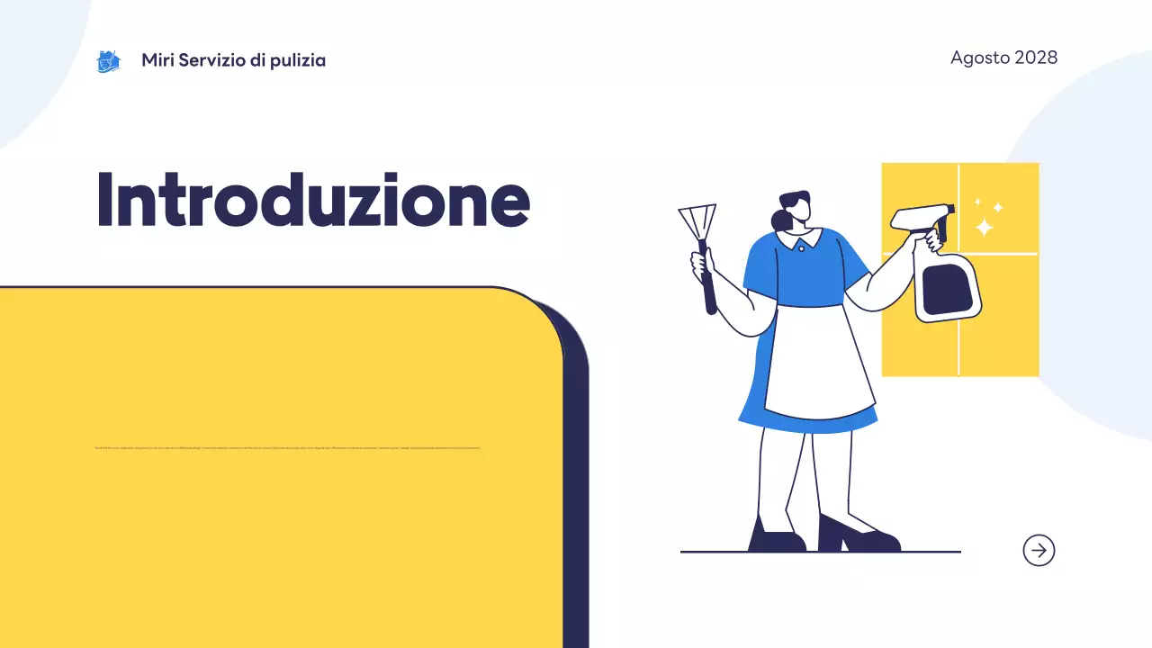 introduzione del servizio di pulizia blue modern