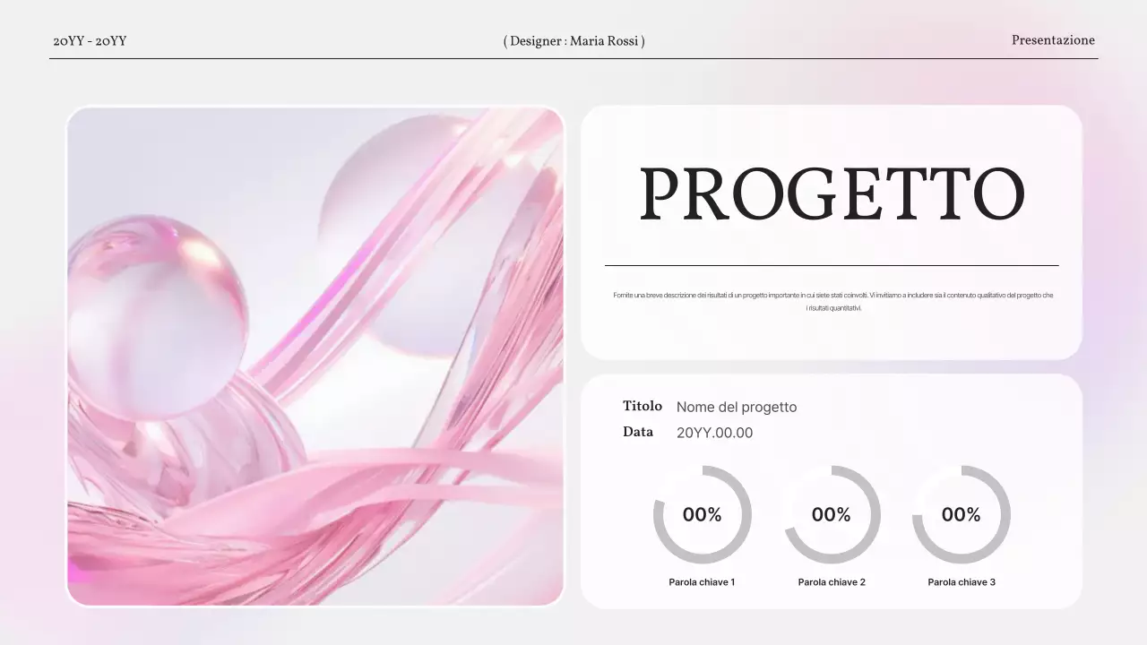 Un semplice portfolio sfumato in rosa