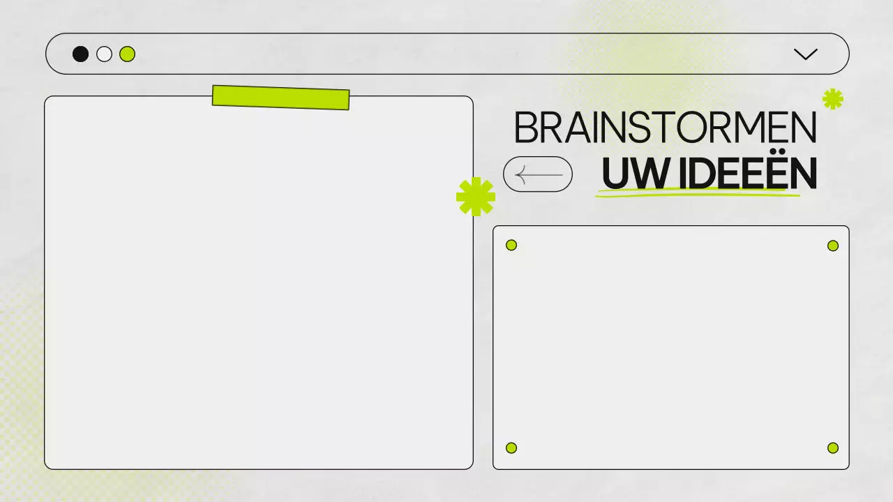 Presentatie Infographic Groen en Grijs Brainstormen