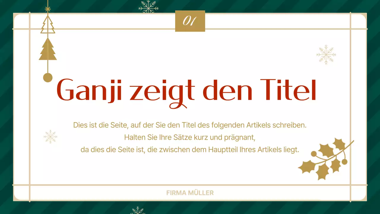 Leitfaden für abstrakte einfache Präsentationen