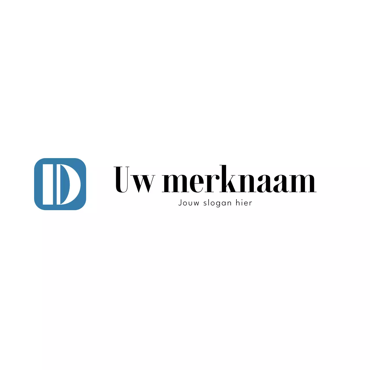 blauw modern merklogo