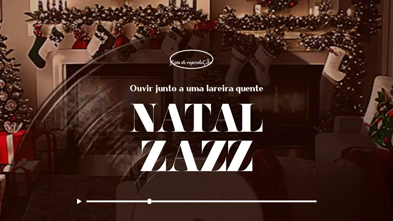 Promover uma lista de reprodução de Natal vintage castanha