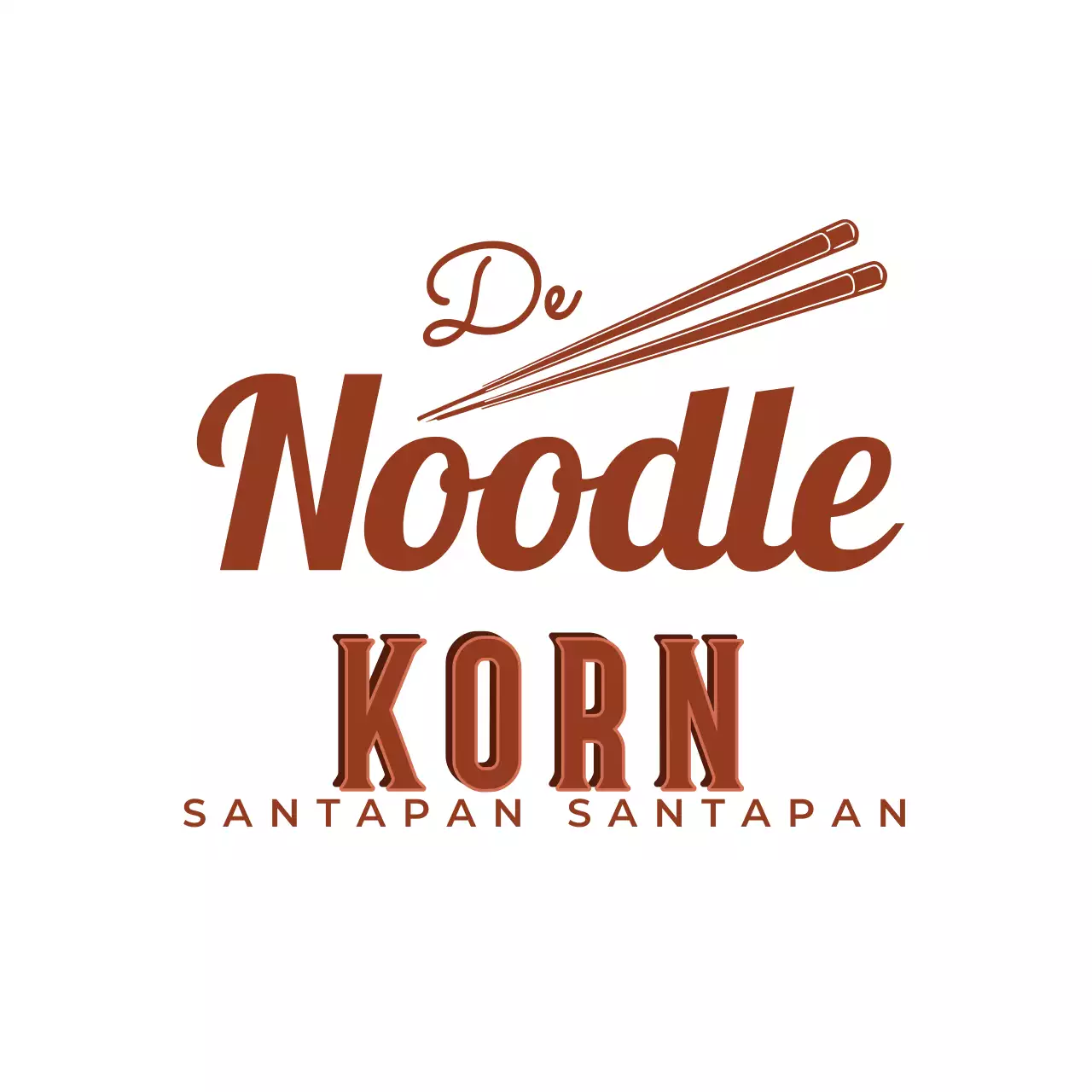 bruin klassieke noedel advertentie