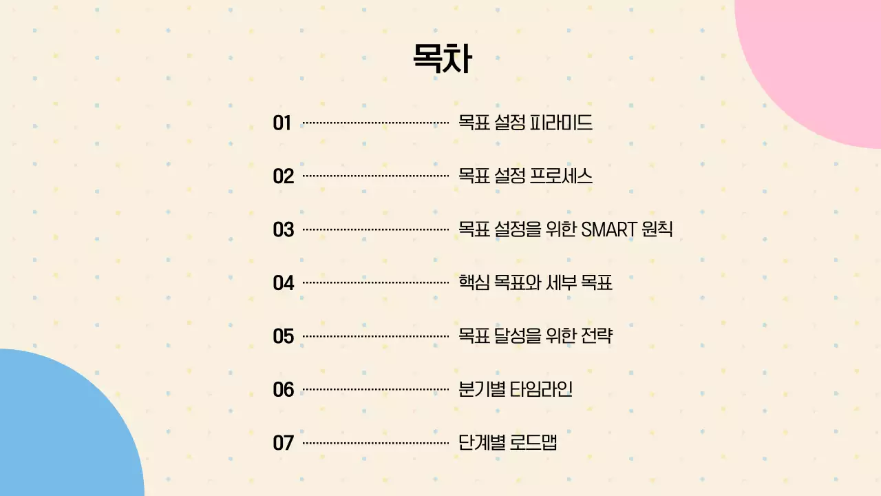 베이지 깔끔 목표 설정 설명서